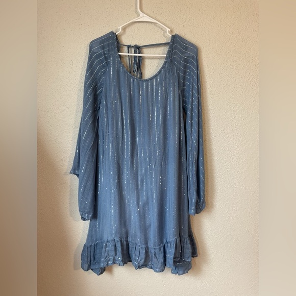 Sundress Indiana Dress in Roma Powder Blue and White Size Medium Large - Picture 5 of 12